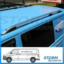 SILVER ALUMINIUM ROOF BARS/ RAILS PAIR FOR VW TRANSPORTER T5 LWB 2003-2015  