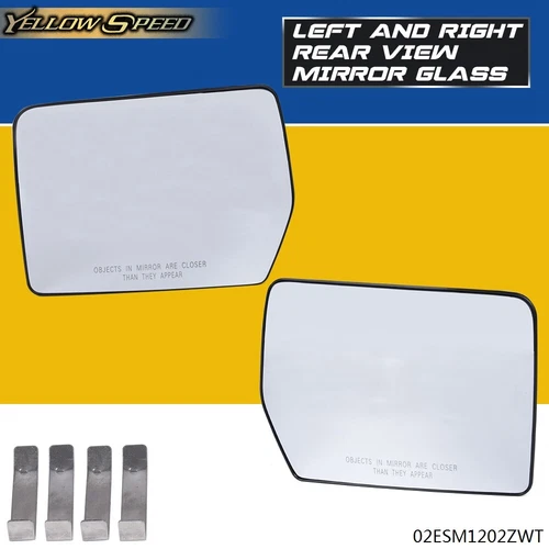 Fit For 2004-2010 Ford F150 Mark LT Pickup Mirror Glass LH & RH Side Pair