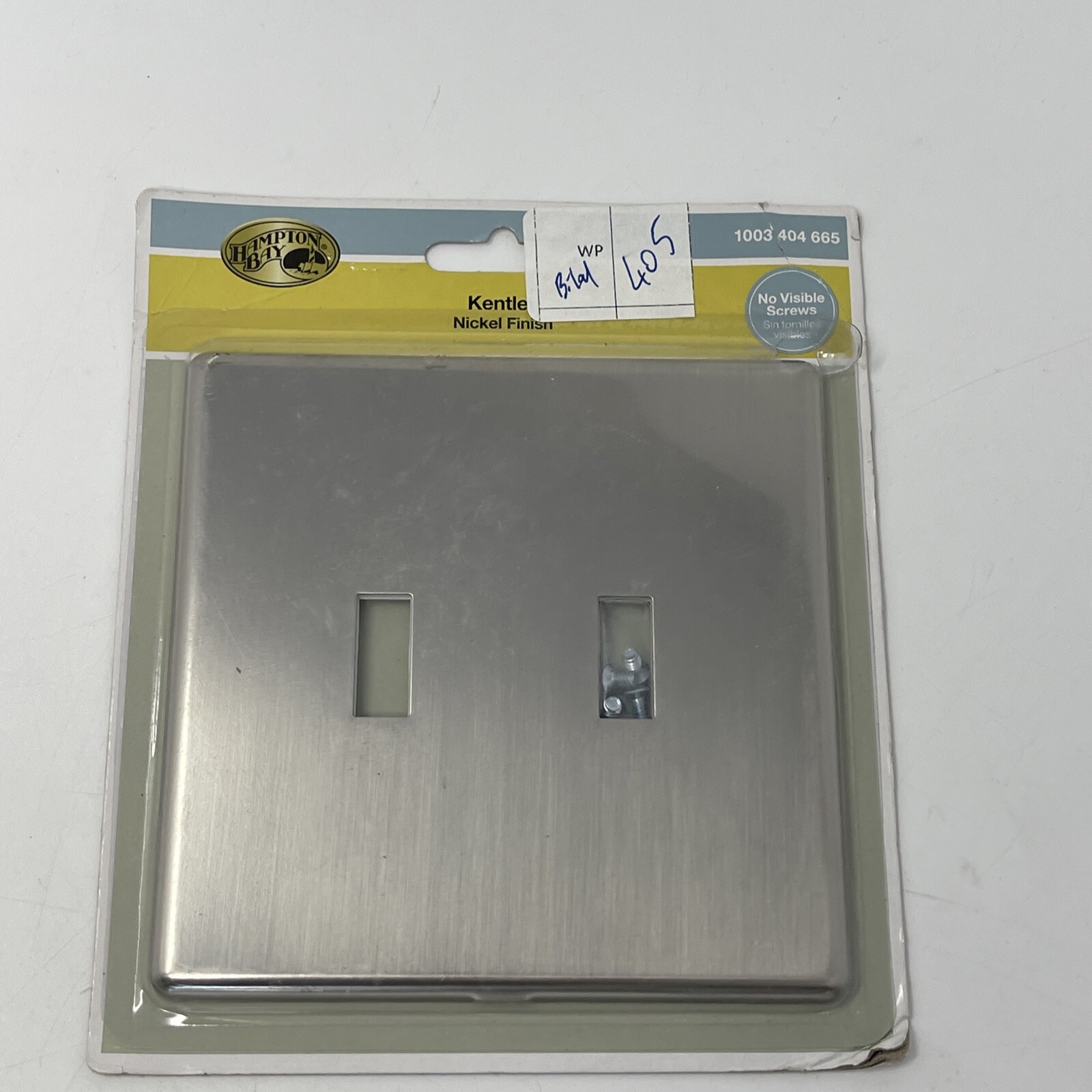 Hampton Bay Kentley Screwless 2-Gang Toggle Steel Wall Plate