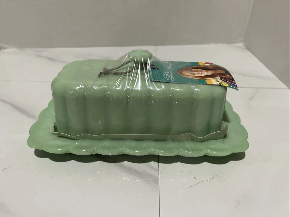 NOVO The Pioneer Woman Beleza Atemporal Copo de Leite Verde Jade Prato de Manteiga Coberto - Imagem 3 de 4