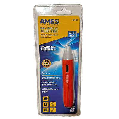 Ames Instruments Non-Contact A/C Voltage Tester CAT III 600V Detect Safely