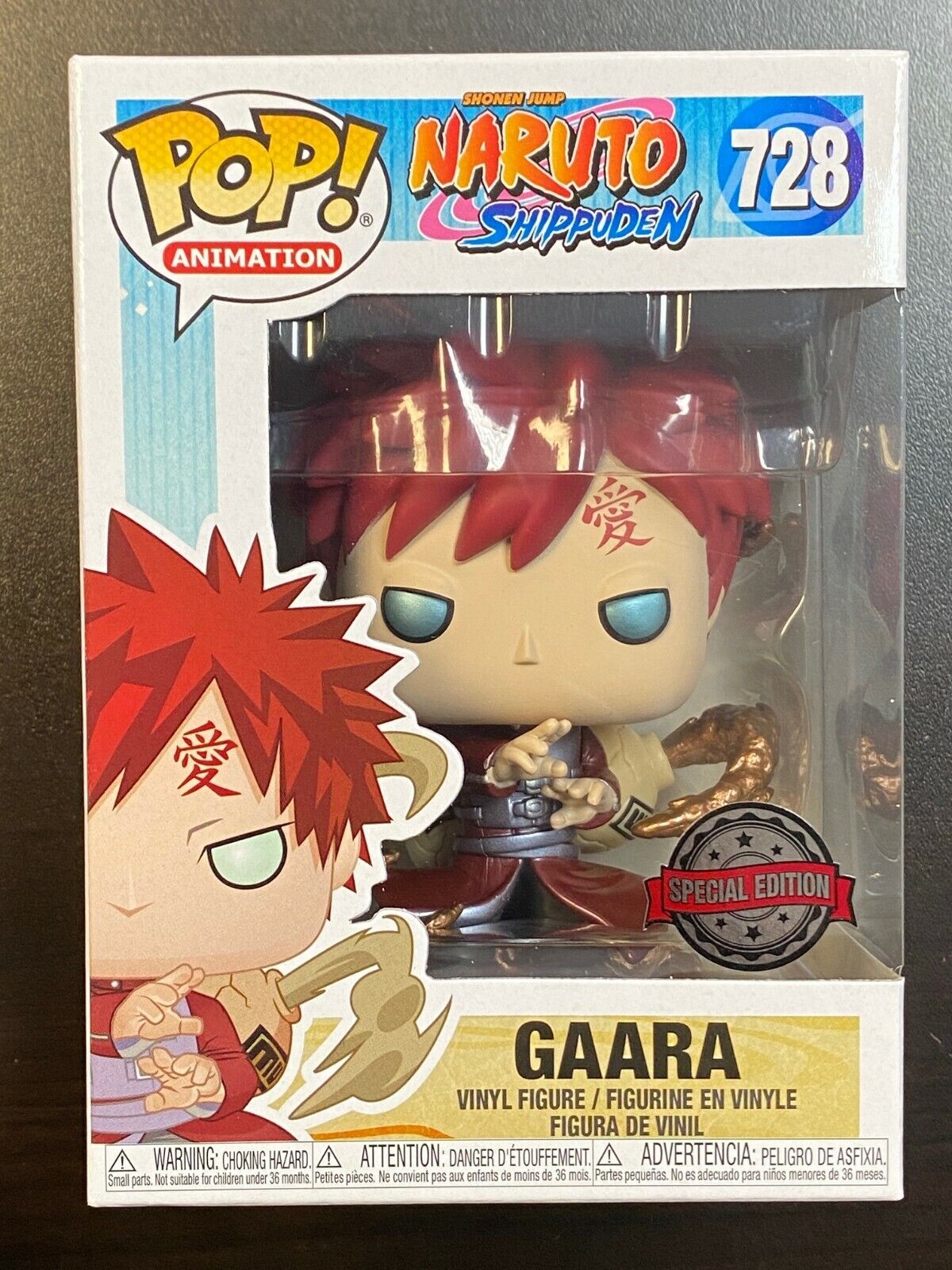 FUNKO POP NARUTO SHIPPUDEN GAARA METALLIC #728 SPECIAL EDITION EXCLUSIVE