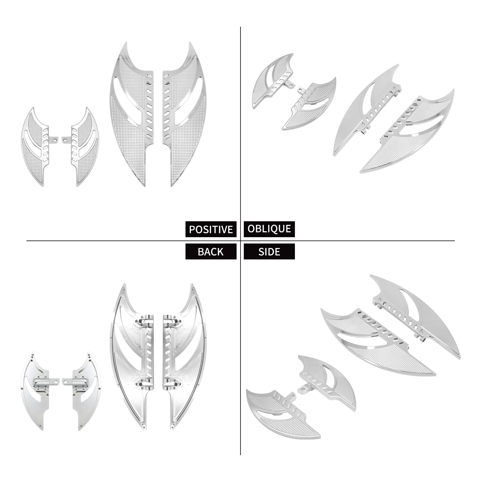 Chrome Driver Passenger Floorboards Foot Pegs For Harley Touring Road King Glide