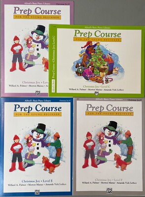 4 Alfred's Basic Piano Library Prep Course for the Young Beginner Christmas Joy