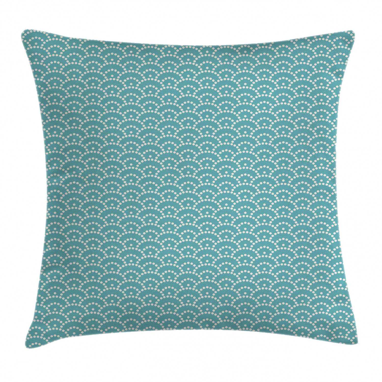 Light Blue Japanese Bubbles Square Pillow Cover 20 Inches