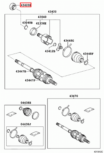 Genuine Toyota Urban Cruiser NSP110 Front Left LH Drive Shaft Oil Seal - Imagen 17 de 20