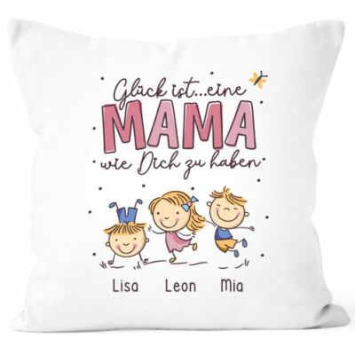 Cushion Cover Personalised Kids Name Happiness Is Having A Mum Like You