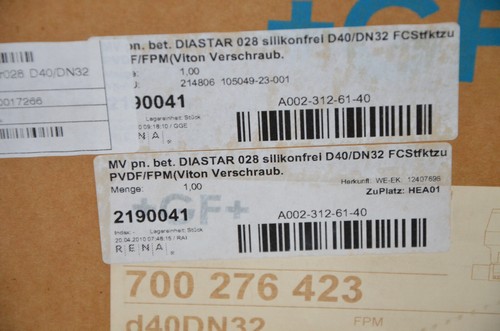 Georg Fischer +GF+ Typ 028 PVDF FPM Membranventil d40 DN32 NEU - Bild 3 von 3