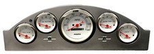 1957 Ford Car 5 Gauge Dash Panel Insert Cluster Set Billet Aluminum White 1957 Ford Car 5 Gauge Dash Panel Insert Cluster Set Billet Aluminum White