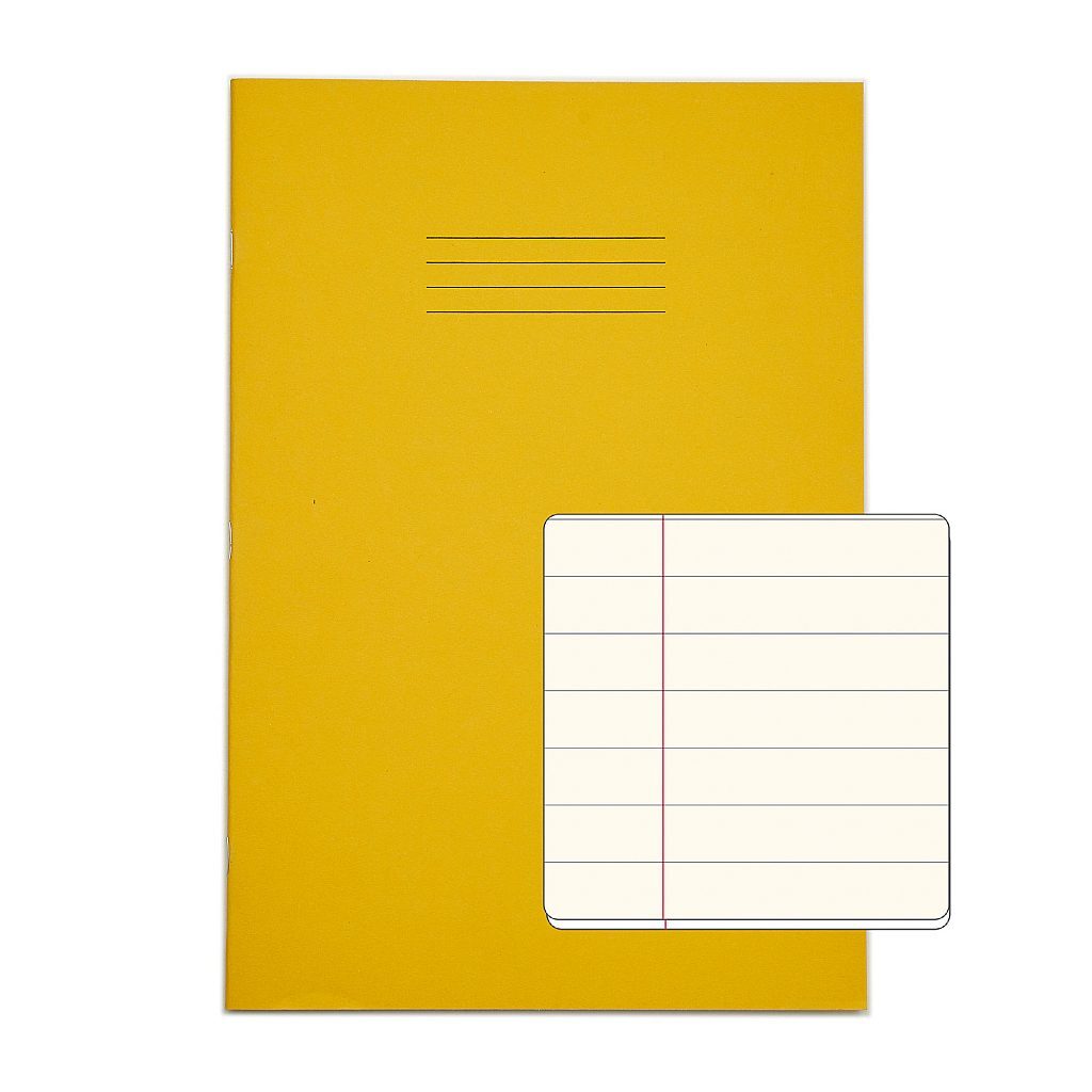 RHINO A4 Special Exercise Book 48 Page, Yellow with Tinted Cream - Image 2
