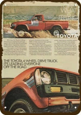 1979 TOYOTA 4X4 PICKUP TRUCK Vintage Look DECORATIVE REPLICA METAL SIGN 
