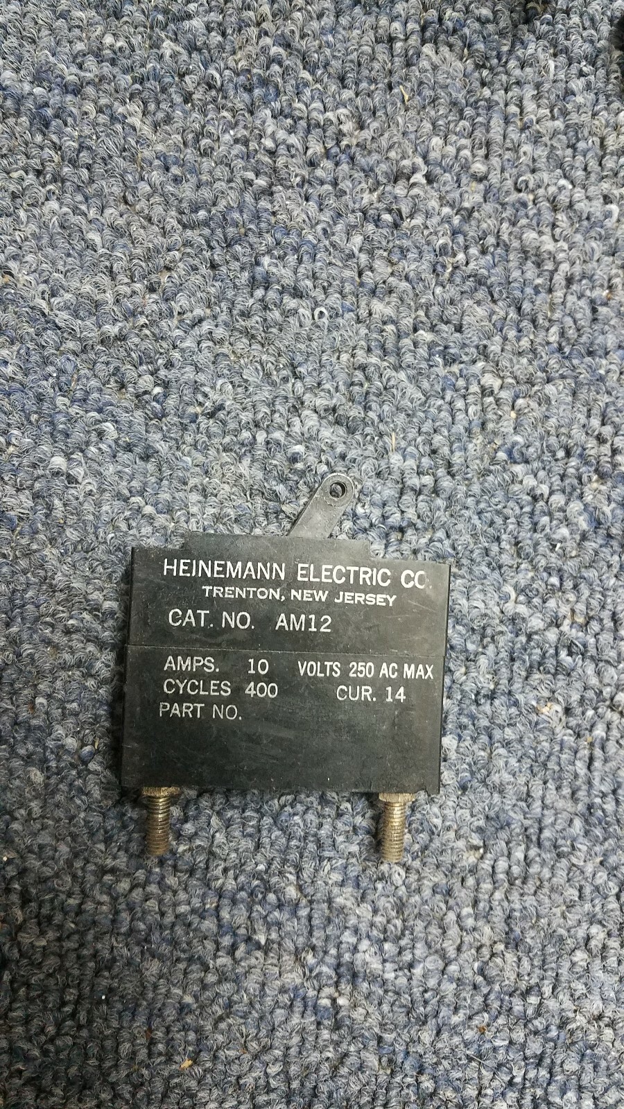 Heinemann Electric Co AM12MG6 Circuit Breaker 10A 250V OLD STOCK eBay