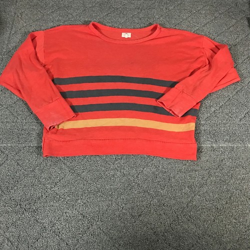 Stripe Orange Jumper Pullover Ladies 