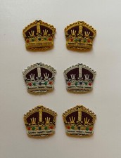 Mess Dress Crowns KC Kings Crown New Embroidered 7/8” Gold Silver Army Officers