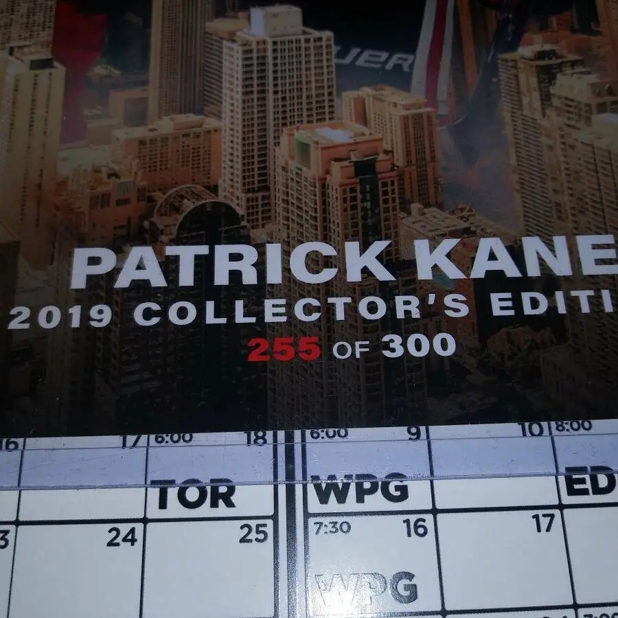 Blackhawks Patrick Kane Signature Signed Chicago Skyline 2019 RaRe 255