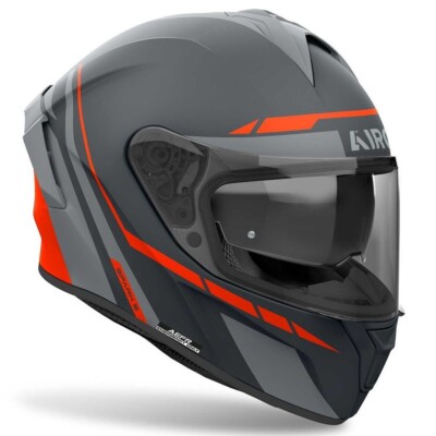 FULL FACE HELMET DOUBLE VISOR AIROH SPARK 2 22.06 SPINNER ORANGE MATT SIZE M