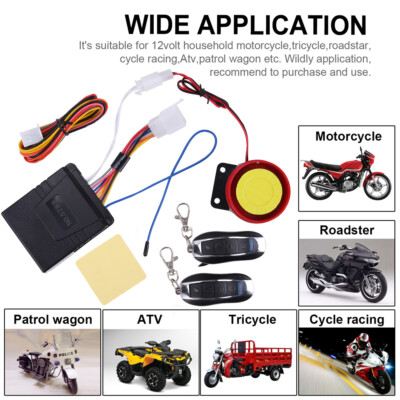 TWOM 12V Motorcycle Anti-theft Alarm With Remote Engine Start – Universal Fit 125dB