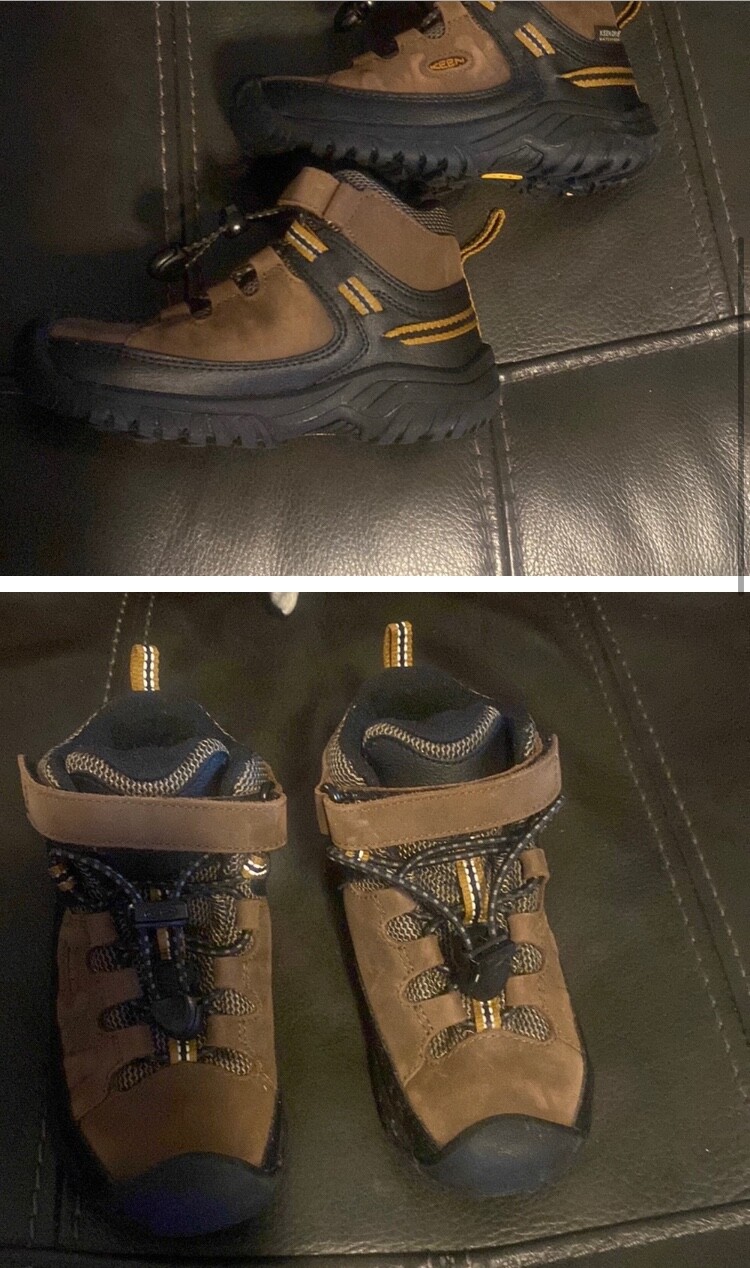 Stivali casual Keen Targhee impermeabili escursionismo bambino ragazzi marroni terra scura