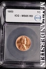 1953 Lincoln Wheat Cent- ICG-MS65 RD  Gem Brilliant Uncirculated #SLM179
