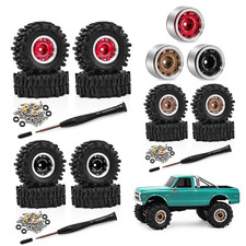 For 130 Scx30 Ascent-32 Rc Crawler Car 4x 0.7 Beadlock Wheel Rim Tire Upgrade