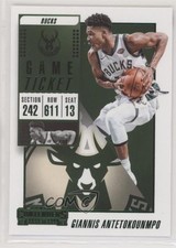 2018-19 Panini Contenders Game Ticket Green Giannis Antetokounmpo #11 e0v
