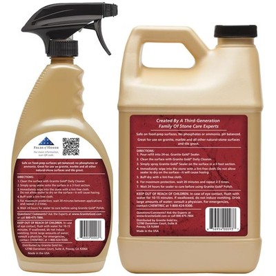 Granite Marble Sealer Combo Pack, Water-Based, 24oz + 64oz