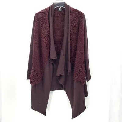 Misu Waterfall Cardigan Mixed Knit Wool Blend S/M