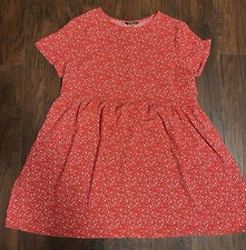 SHEIN Curve 2xl Dress. Red Baby Doll Dress