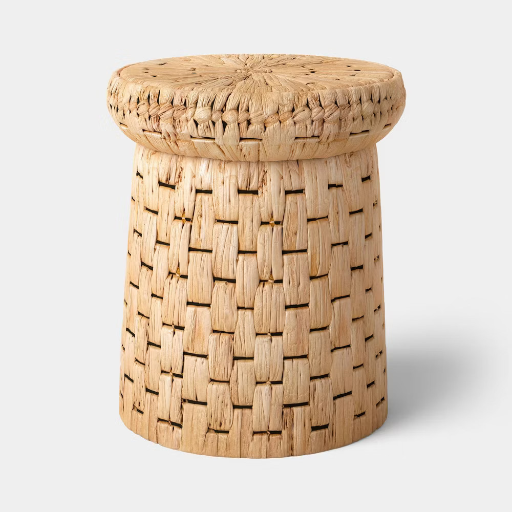 Water Hyacinth Woven Side Table Natural - Threshold