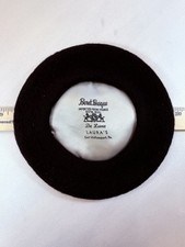 Vintage French Basque Beret Black 100 Wool Beret Basque De Luxe Hat France