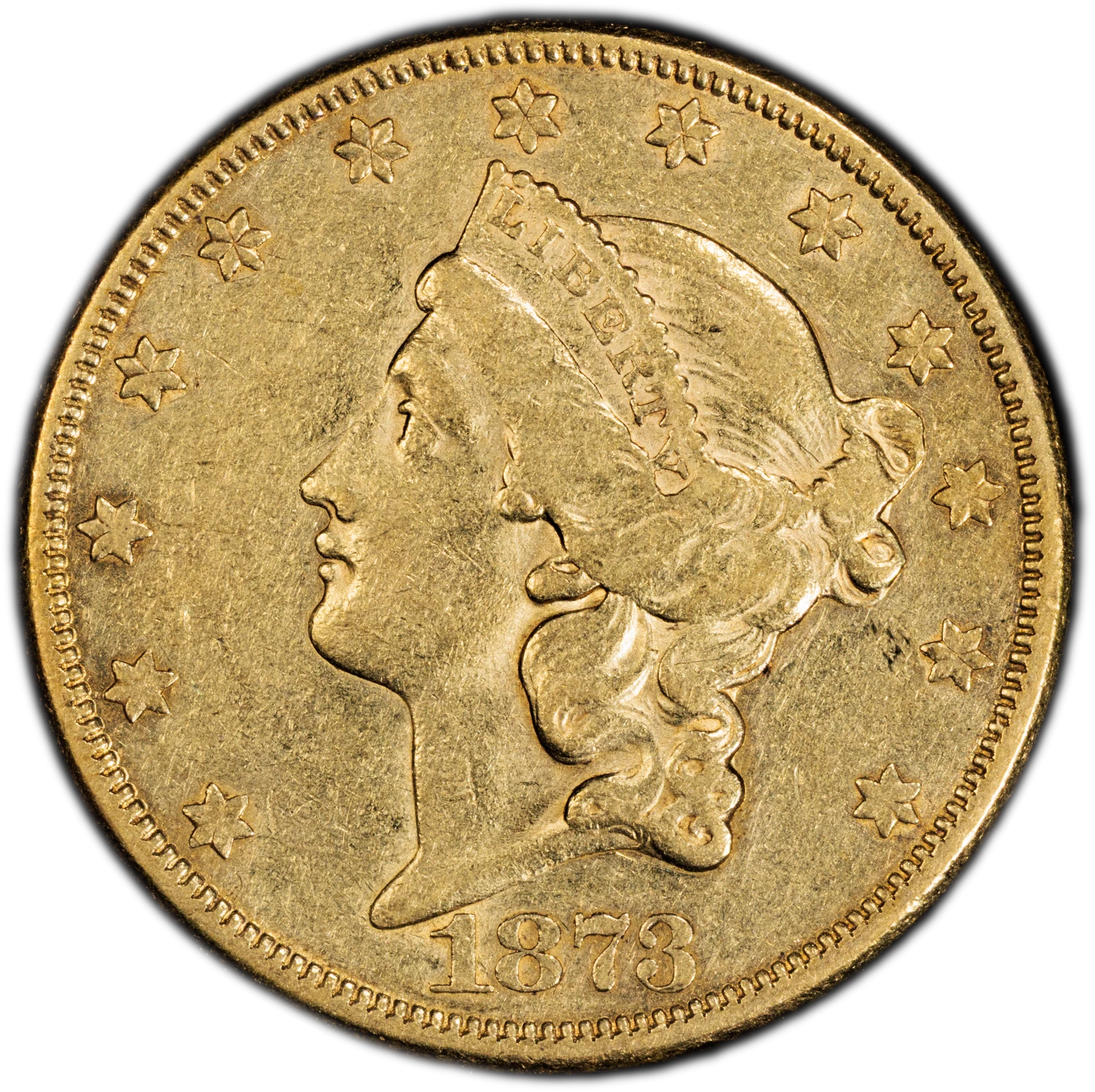 1873-CC $20 Liberty Head Double Eagle PCGS DETAILS SCRATCH
