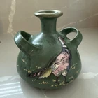 Roseville Pottery Amphora Vase Double Handled Countryside Green Glazed  *read