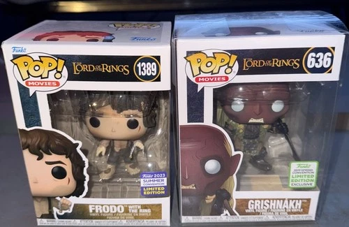 Funko Pop! Lord Of The Rings Frodo With The Ring 1389 And Grishnakh 636