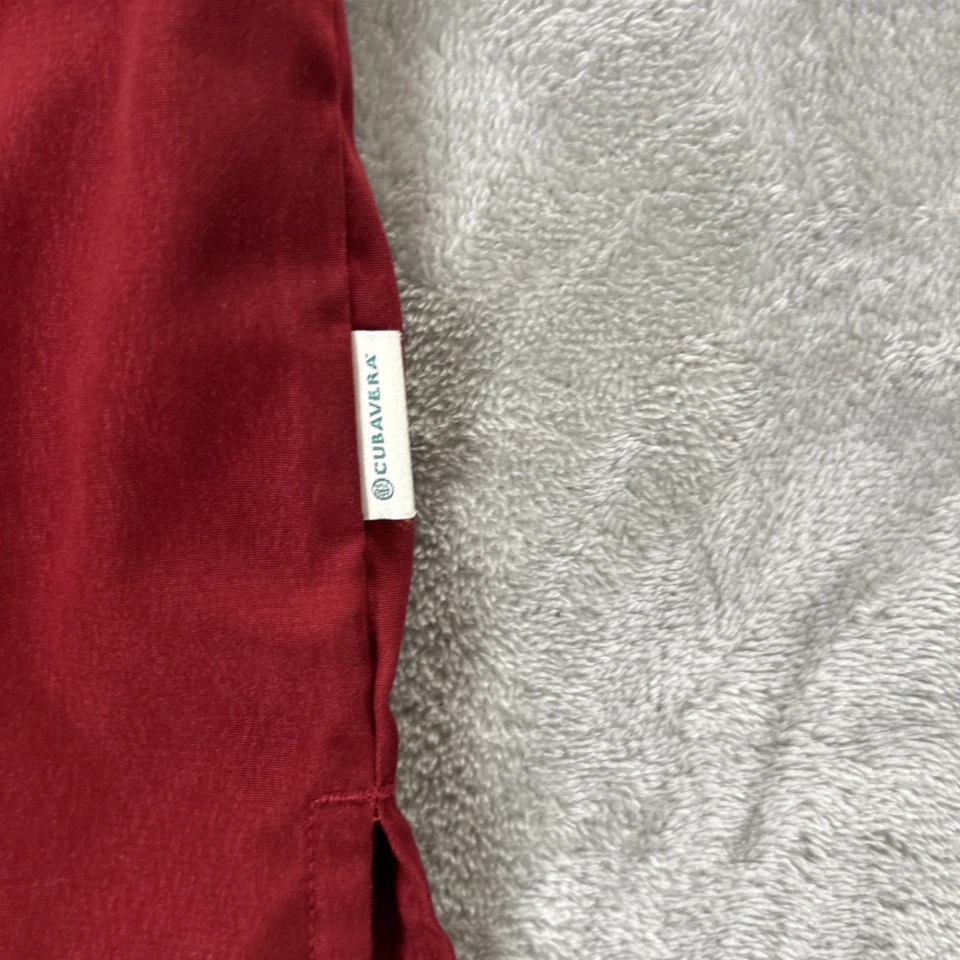 Camisa informal Cubavera manga corta abotonada calce para hombre talla XL roja Foto 2 de 4