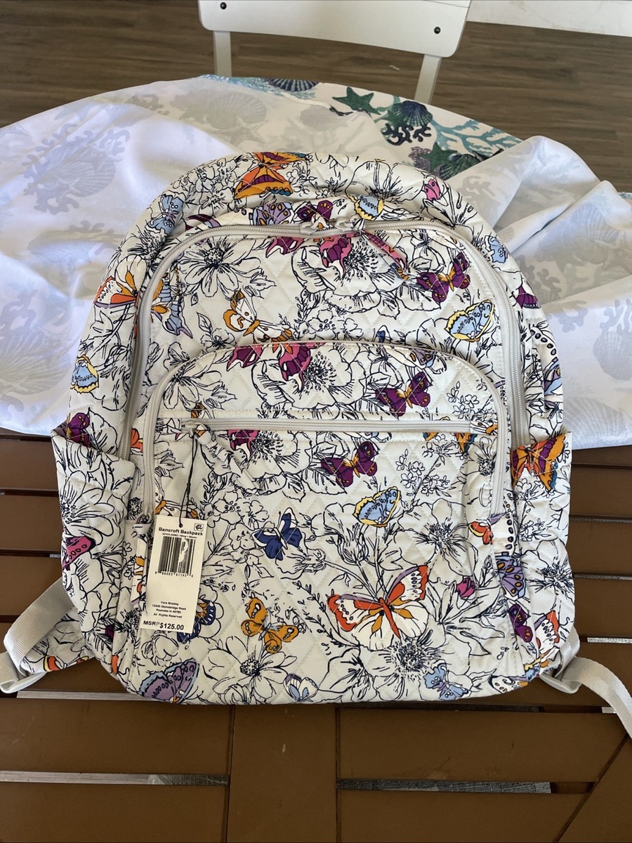 NWT VERA BRADLEY Bancroft Backpack, wing bloom (butterflies
