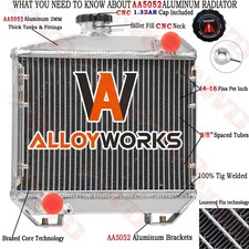 124160-44500 Aluminum 2 Row Radiator For YANMAR Tractor YM1500 124166-44500