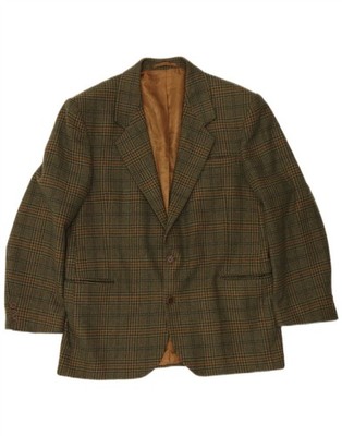 Incom Herren 2 Knopf Blazer Sakko UK 38 Medium Khaki Hahnentritt CC02
