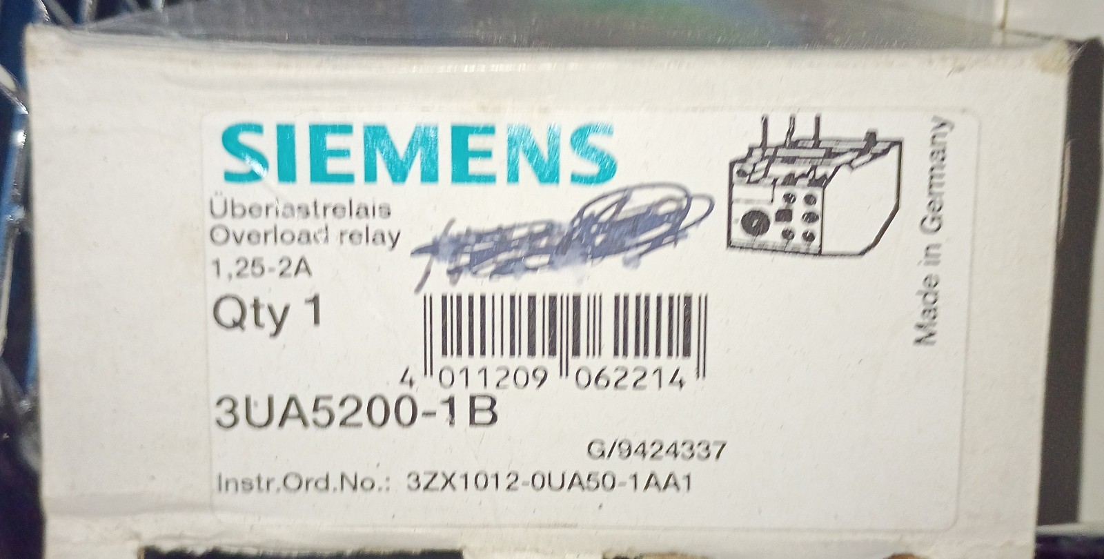 Siemens 3UA5200-1B 3UA53UW1 Overload Relay