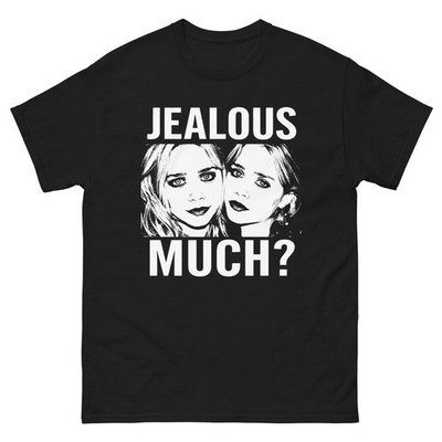 Mary-Kate & Ashley Olsen Y2K Graphic Tee Jealous Much? 2000s Retro Shirt