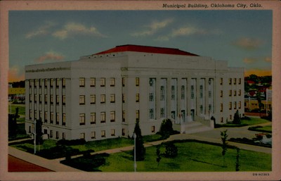 Postcard: Municipal Building, Oklahoma City, Okla. Agape an Stro PERSO