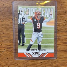 Panini 2021 Score Team Joe Burrow #ST8 Cincinnati Bengals NFL Insert Card