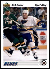 Rich Sutter St. Louis Blues 1991-92 Upper Deck Hockey Card #317 NHL