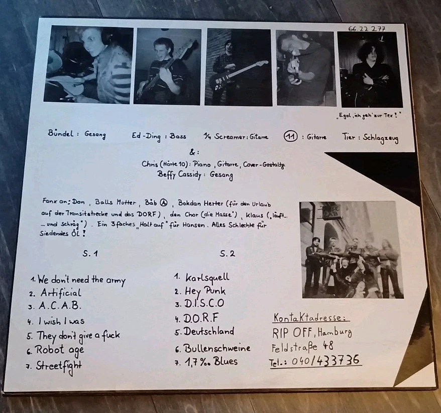 Slime - Slime - Erstpressung 1981 - PUNK - LP, Vinyl - VG+/VG - Bild 3 von 4