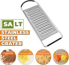 Stainless Steel Coarse Flat Grater for Efficient Food Preparation Silver