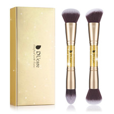 Makeup Brushes Duo End Foundation Powder Buffer and Contour Brush Synthetic Cosm