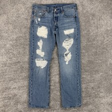 Levi s 501 Jeans Men s Size Tag-33x32/Fits-33x30 Distressed Thrashed Button Fly