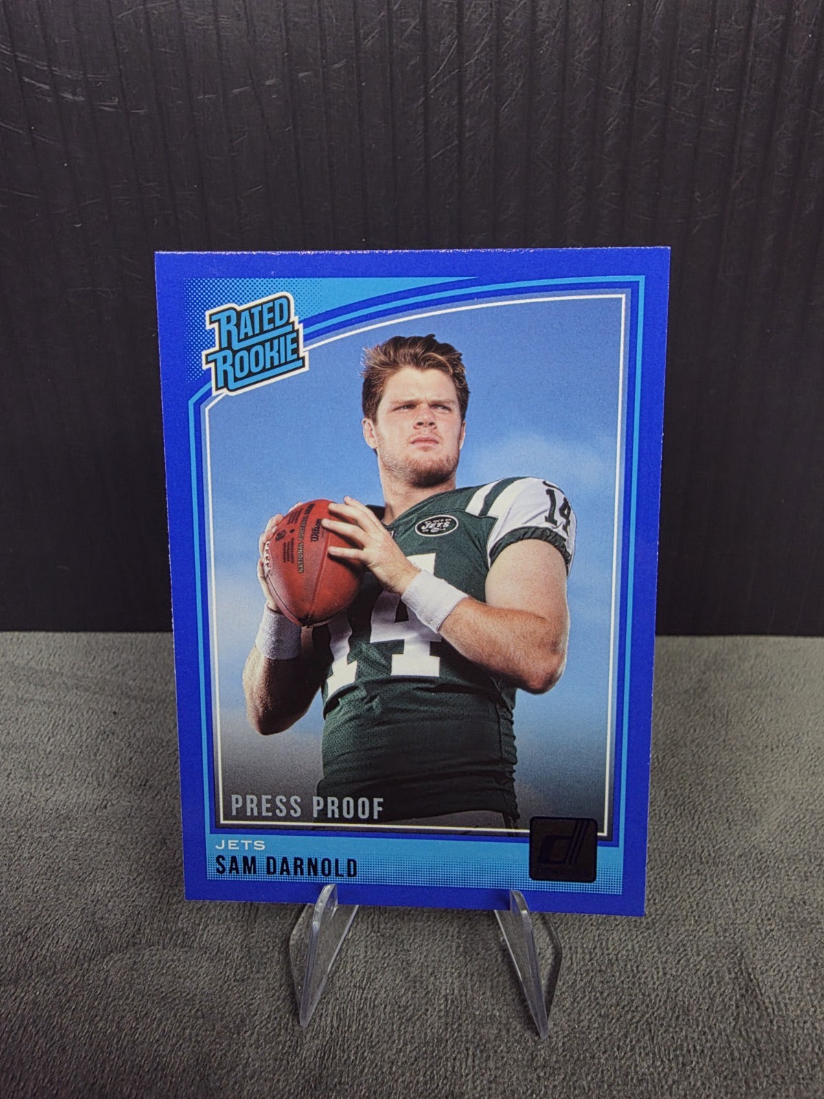 2018 Panini Donruss - Rated Rookie Sam Darnold #301 Press Proof Blue (RC)