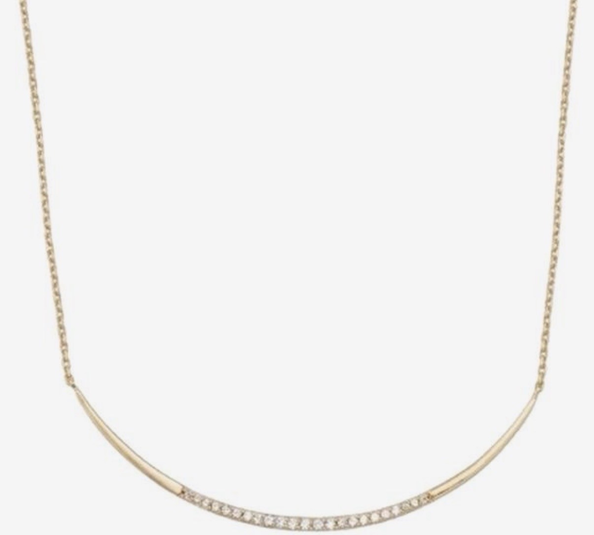 Stella & Dot Pave Crescent Gold Necklace - Reversible! Gently pre-loved!