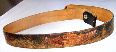 Harley Davidson Men Belt Harley Davidson Brown B/S Tool Leather Size Large sz 38