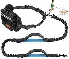 Kytely Hands Free Dog Leash with Zipper Pouch, Wide Padded Waist Dog Running ...